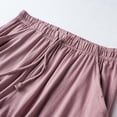 thumbnail image 4 of Timegard Womens Shorts Summer Elastic Waisted Drawstring Loose Soft Sleepwear Casual Loose Pjs Shorts, 4 of 7