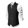 thumbnail image 4 of Dvkptbk Men Solid Fashion Have Pockets Button Turn-down Collar Tanks Tops Blouse on Clearance, 4 of 9