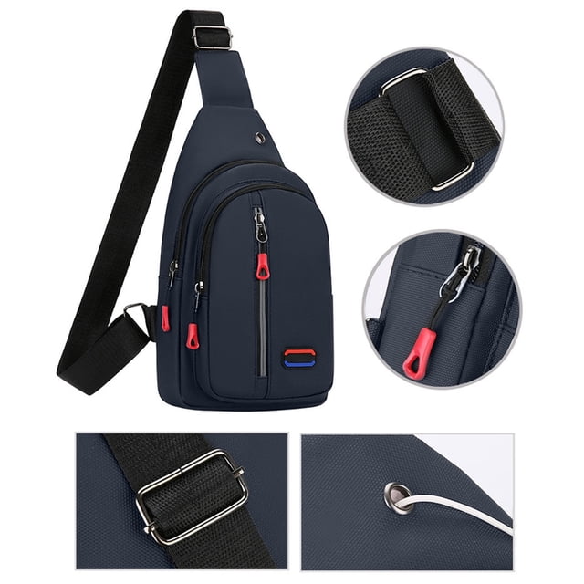 Ovzne Fashionable Embroidery Diamond Shoulder Crossbody Bag Large Capacity Watertight Backpack With Data Hole On Clearance