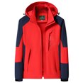 thumbnail image 1 of Dvkptbk Veste à Capuche Femmes Imperméable Unie Manteau de Pluie Extérieur à Capuche Coupe-Vent Haut en Liquidation, 1 of 2
