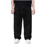 Lovzfmll Men's Jeans, Straight-Leg Loose Trousers Full Length, Casual Denim Pants, Comfort Fashion Everyday Fall Clothes