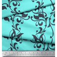 thumbnail image 2 of Soimoi Coton Canard Tissu Feuilles & Tissu Imprimé Damassé Filigrane 1 Yard 42 Inch Wide, 2 of 3