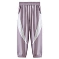 thumbnail image 3 of Children's Mesh Breathable Sun Protection Pants for Kids, Ankle-Binding Design with Pockets, Black, Size 110 cm, 3 of 8