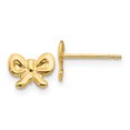 thumbnail image 1 of Boucles d'Oreilles Nœud en Or Jaune 14k Flèche, 1 of 7