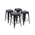 thumbnail image 2 of Hometrends 24 inch Metal Stackable Kitchen Stools, Black, 2 of 6