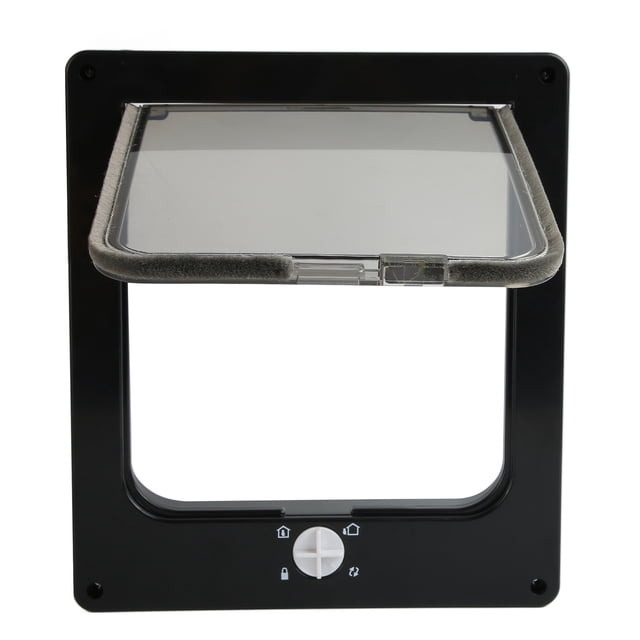 Porte pour Chat, Porte Intérieure pour Chat Fonction de Fermeture Automatique de Fenêtre Résistance aux Morsures pour Chiens pour Porte Intérieure Creuse Noir G
