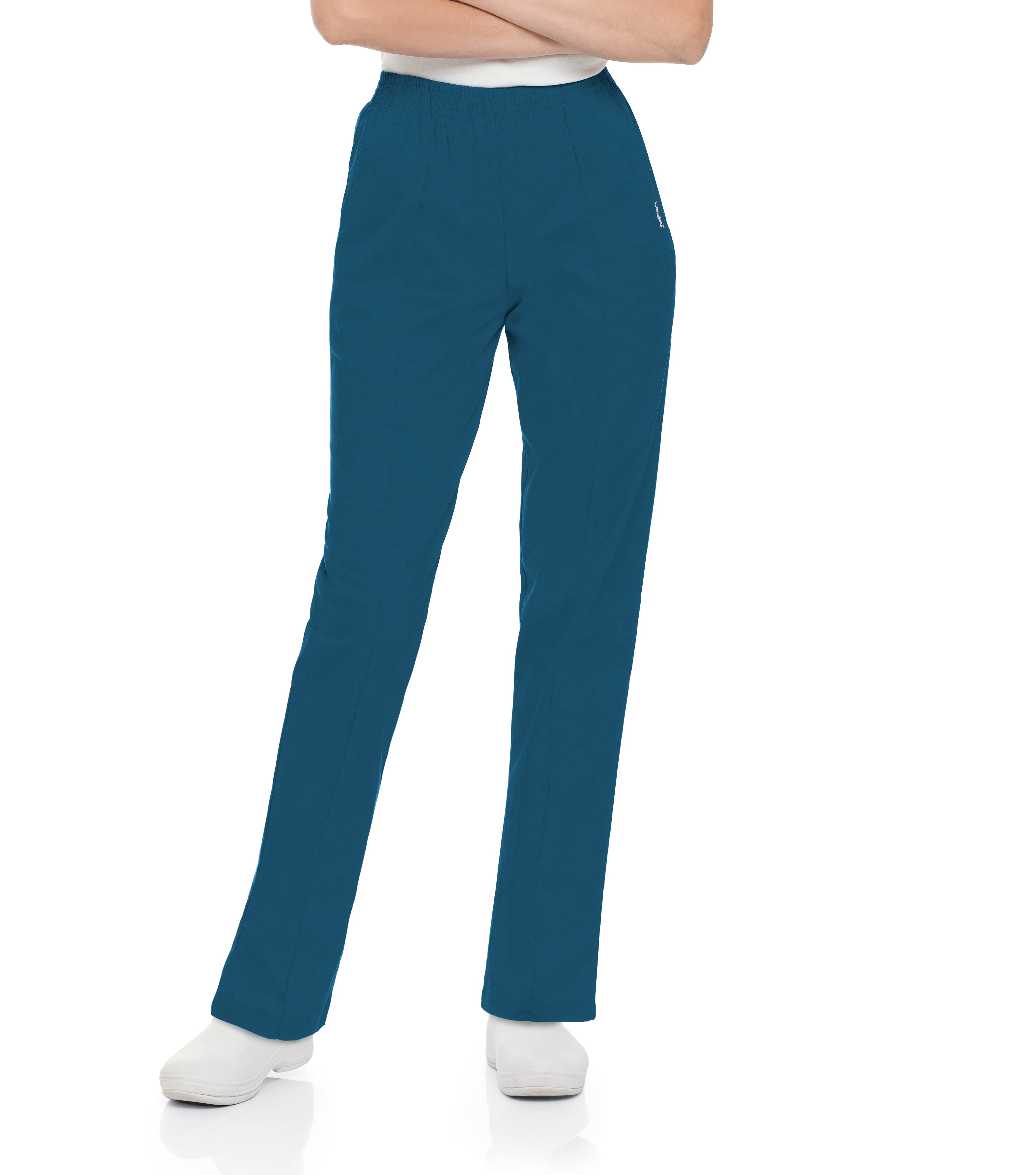Landau Essentials Pantalon d'Uniforme à 2 Poches pour Femmes : Coupe Classique et Décontractée, Taille Élastique 8320