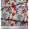 thumbnail image 2 of Soimoi Red Rayon Crepe Fabric Leopard & Wild Animal Skin Print Fabric by Yard 46 Inch Wide, 2 of 3