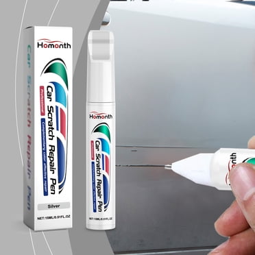 Professional 18ml Silvery Car Paint Scratch Repair Pen Kit – Quick-Dry Touch Up Paint with Clear Coat for Minor Scratches, High-Coverage DIY Auto Body Scratch Remover silvery