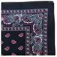 thumbnail image 1 of Mechaly Paisley Cotton Bandanas - 36 Pack (Black and Red), 1 of 2