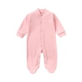 thumbnail image 1 of Yuyuzo Baby Pajamas Rompers Spring Fall Long Sleeve Footie Pjs Jumpsuit Onesie Infant Zipper Sleepwear, 1 of 7