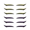 thumbnail image 1 of Eyeliner Sticker Reusable Double Eyelid Glitter Eye Makeup Sticker Line Strip Eye Makeup for Party Cosplay Nightclub, Yellow Purple, 1 of 7