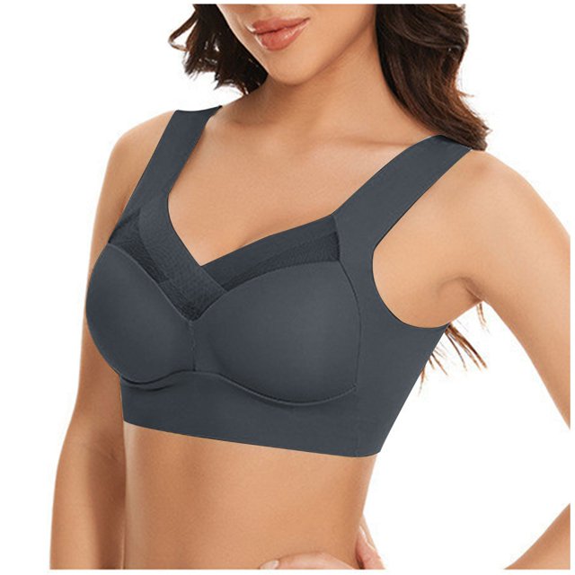 Timegard Womens 3pc Wireless Bra Mesh Back Smoothing Full Coverage High Support Comfort Thin Bralette