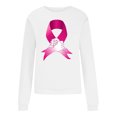 thumbnail image 4 of Jsaierl Chandails en Molleton Cancer du Sein Femmes Sensibilisation au Cancer Hauts T-Shirts Graphiques Léopard Manches Longues Col Rond Pull Cadeaux Inspirants pour Survivante du Cancer, 4 of 5