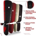 thumbnail image 4 of RDX Shin Guards for Kickboxing, Maya Hide Leather KARA Instep Foam Protection, Red, Medium, 4 of 8