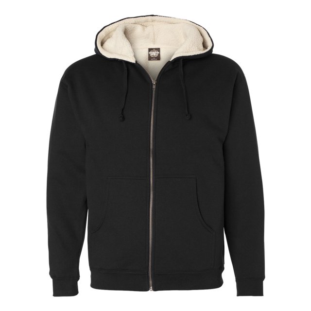 Independent Trading Co. Sherpa-Lined Full-Zip Hooded Sweatshirt, L