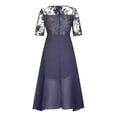 thumbnail image 5 of WTXUE Robe Grande Taille, Robe Mi-Longue pour Femme en Broderie Dentelle Chiffon, Robe Simulée, Robe Violette, 1# Violet 3TG, 5 of 5