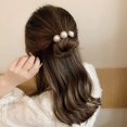 thumbnail image 3 of Moule à Chignon Rouleau Facile Fausse Perle Accessoire Rétro pour Cheveux Gaine Chignon pour Cheveux Fins, 3 of 10