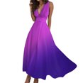 thumbnail image 1 of Yuyuzo Robes de Plage pour Femmes 2025 Décolleté en V Profond Sans Manches Robes Longues de Fête Fluides Boho Vacances Robe Maxi, 1 of 5
