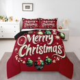 thumbnail image 1 of Red Christmas Bedding Set,Merry Christmas Comforter Sets Full Size,Christmas Tree Stars Bed Set,Winter Snowflake Down Comforter, 1 of 7