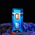 thumbnail image 2 of 2025 New Mini Lighter With 5 Flints Blue Visible Compartment Windproof Butane Gas Lighter Adjustable Soft Flame And Flame 2-in-1 Refillable Butane Lighte Clearance, 2 of 6