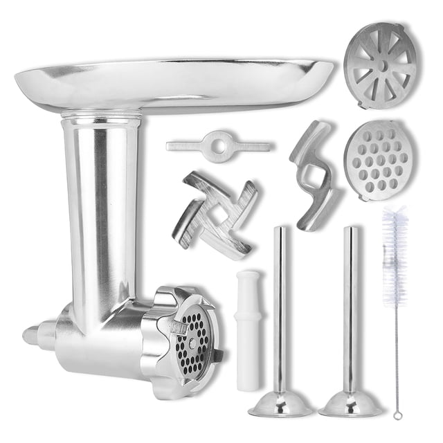 kurtrusly Metal Food Grinder Vertical Tray Tubes Restaurant Grinding Device Rustproof Kitchen Tools Replacement for KitchenAid Stand Mixer