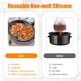 thumbnail image 3 of 2Pcs Slow Cooker Divider Liner for 6QT Pot Slow Cooker Liner Leakproof Foldable Silicone Pot Divider, 3 of 9