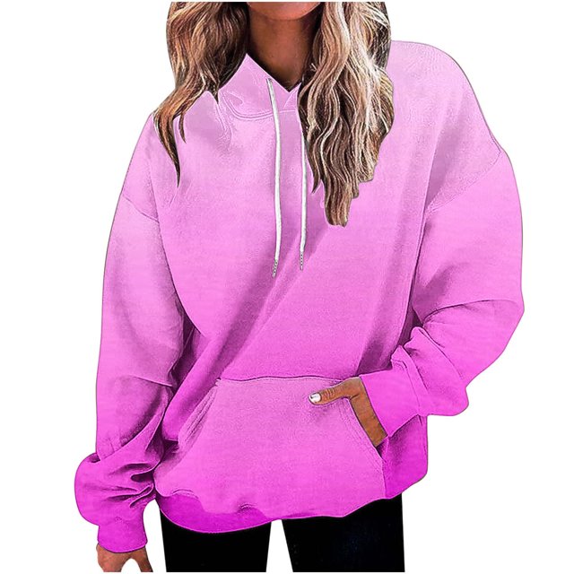 Birdeem Hauts Amples pour Femmes Sweat à Capuche Manches Longues Sport