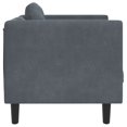 thumbnail image 3 of vidaXL Sofa Chair with Cushion Dark Grey Velvet, 3 of 5