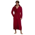 thumbnail image 1 of Ccpelsie Men's Robe Long Plush Soft Bathrobe Cozy Spring Fall Winter Warm Robes Shawl Collar Sleepwear with Pockets(A-Red,4XL), 1 of 4