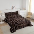 thumbnail image 3 of Erosebridal Bohomian Damask Bedding Full Comforter Set, Aztec Floral Down Comforter, Geometric Decor, Reversible, 3 of 7