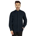 thumbnail image 1 of Bestman Solid Button-Down Shirt For Mens Chinese Collar Front Placket Formal Shirts, 1 of 7