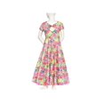 thumbnail image 4 of Robe Fille Robe Maxi Florale Dos Ouvert Nœud Papillon Décontractée 4 Ans, 4 of 7