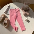 thumbnail image 2 of Pant Size 6 Girls Leggings Toddler Baby Girls Leggings Ribbed Ruffle No Print Tight Stocking Bottom Pants, 2 of 3