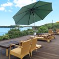 thumbnail image 2 of Outsunny Parasol de Marché Rond 10 Pieds x 8 Pieds, Parasol de Patio, Vert, 2 of 9