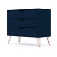 thumbnail image 2 of Manhattan Comfort Rockefeller Modern Table de Nuit à 3 Tiroirs, Tatiana Bleu Minuit, 2 of 8