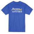 thumbnail image 1 of Mermen Born In September Cool And Trendy Birthday Men's Blue T-shirt, 1 of 1