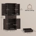 thumbnail image 3 of HOMCOM Armoire de Garde-Manger de Cuisine Style Ferme avec Lumière, Armoire de Rangement, Brun, 3 of 10