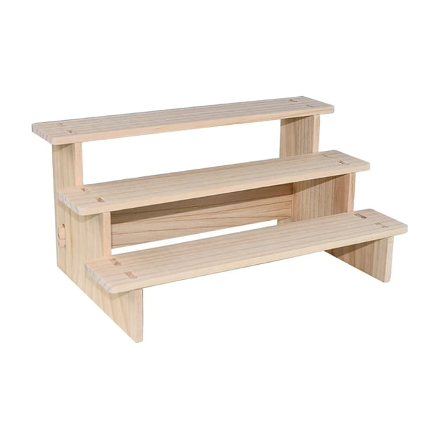 Collectibles Display Stand Multilayer Reveal Frame Product Stand Wooden Display 3 layer 30cm