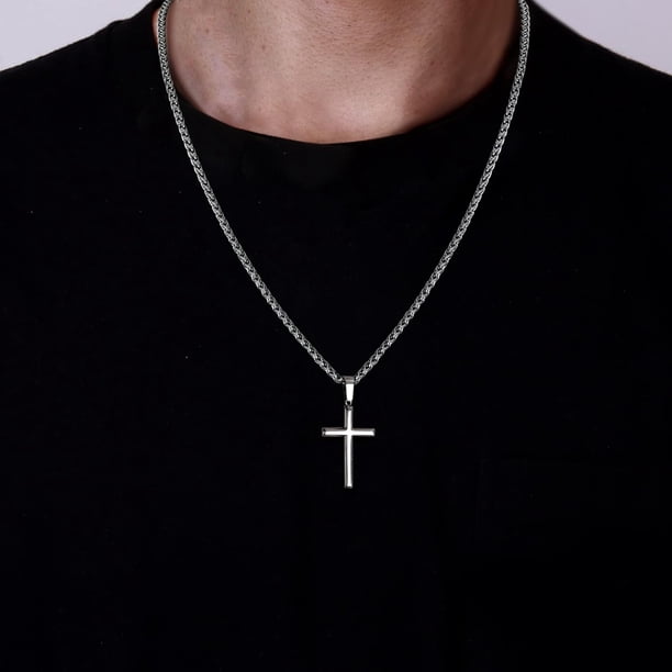 925 Sterling Silver Cross Necklace for Men Women | Strong Durable