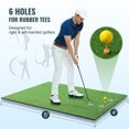 thumbnail image 4 of KFFKFF Golf Practice Mat, 5x4ft Synthetic Grass Mat for Golf, Includes 6 Tees, Ideal for Indoor & Outdoor Golf Training, Perfect for Home or Backyard Use, 4 of 9