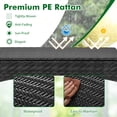 thumbnail image 4 of Gymax Tightly-Woven Rattan Deck Box w/ Polyester Liner Universal Wheels & Gas Strut Black, 4 of 10