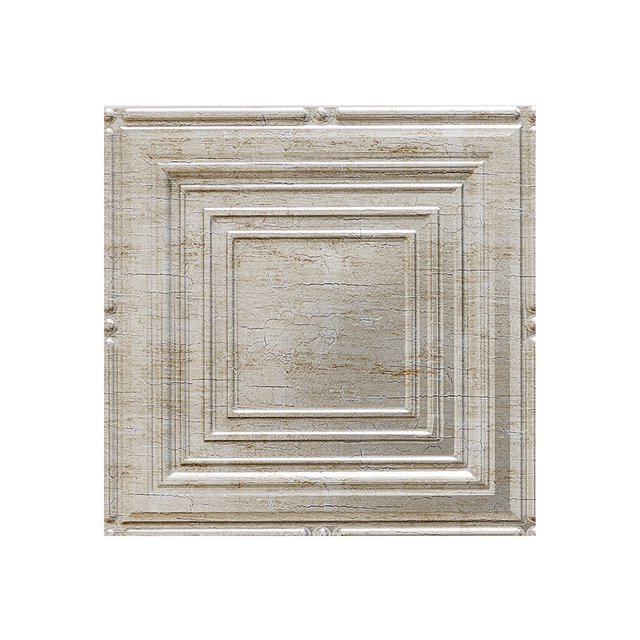 Fasade Easy Installation Portrait Vintage Metal Glue Up Ceiling Tile/ Ceiling Panel (12" X 12" Sample)