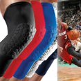 thumbnail image 4 of Basketball Knee Pads Volleyball Kneepad Honeycomb Crashproof Antislip Leg Sleeve Protective Pad Support Guard Padded Compression Wear Hexpad - 2 Packs, 4 of 4