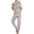 thumbnail image 3 of goowrom Pyjama de Noël pour Femmes, Combinaison à Capuche à Motif Imprimé, 3 of 9