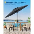 thumbnail image 2 of 9ft Outdoor Patio Umbrella,Market Table Umbrella,8 Sturdy Ribs, Crank Lift, Push-Button Tilt,UV Protection,Easy Assembly,Windproof Market Sunshade for Table, Porch, Beach, Pool, 2 of 7