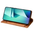 thumbnail image 4 of Kelvin Leather Flip Zipper Magnetic Wallet Phone Case Card Holder For iPhone 13 (Brown), 4 of 9