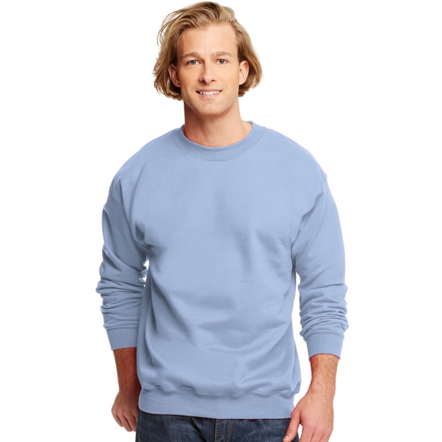 Hanes Ultimate Cotton Adult Crewneck Sweatshirt, M, Light Blue