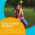 thumbnail image 5 of Jungle Gym Kingdom Rope Swing - Tree Climbing Ropes & Disc Swings for Kids w/ Green Seat for Swinging - Outdoor Playground Set w/ Carabiner & 4ft Strap - Treehouse Accessories, 5 of 5