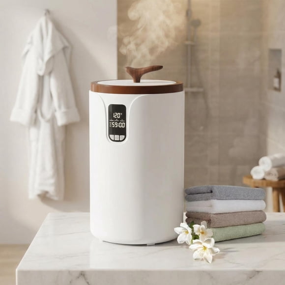 20 L Towel Warmer, Towel Warmer Bucket, Heated Towel Warmer for Bathroom, Timer & Adjustable Temp, LED Display, Auto Shut-Off, Even-Heated for Towels/Bathrobes/Blankets